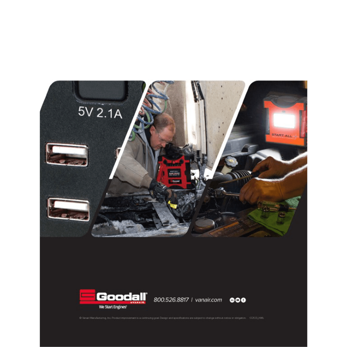 Goodall Manufacturing START-ALL Jump Starter 10000A/5000A 166500 Joules 12V/24V Lithium-Ion