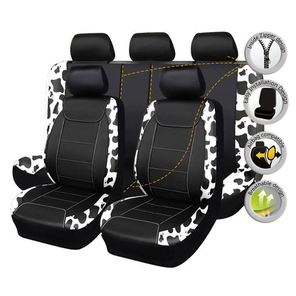 Full Set Deluxe Automotive Leather Universal Car Seat Covers Interior Covers