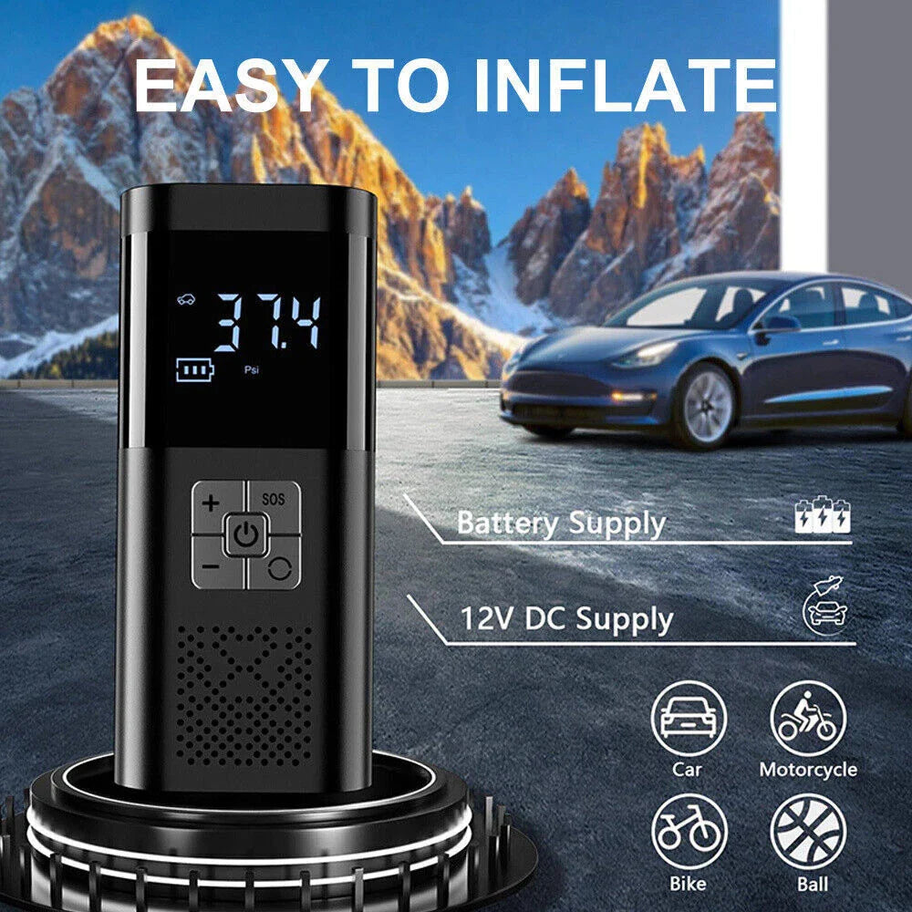 150 PSI Air Compressor Tire Inflator Fits Car Moto Bike Tires Air Pump Portable