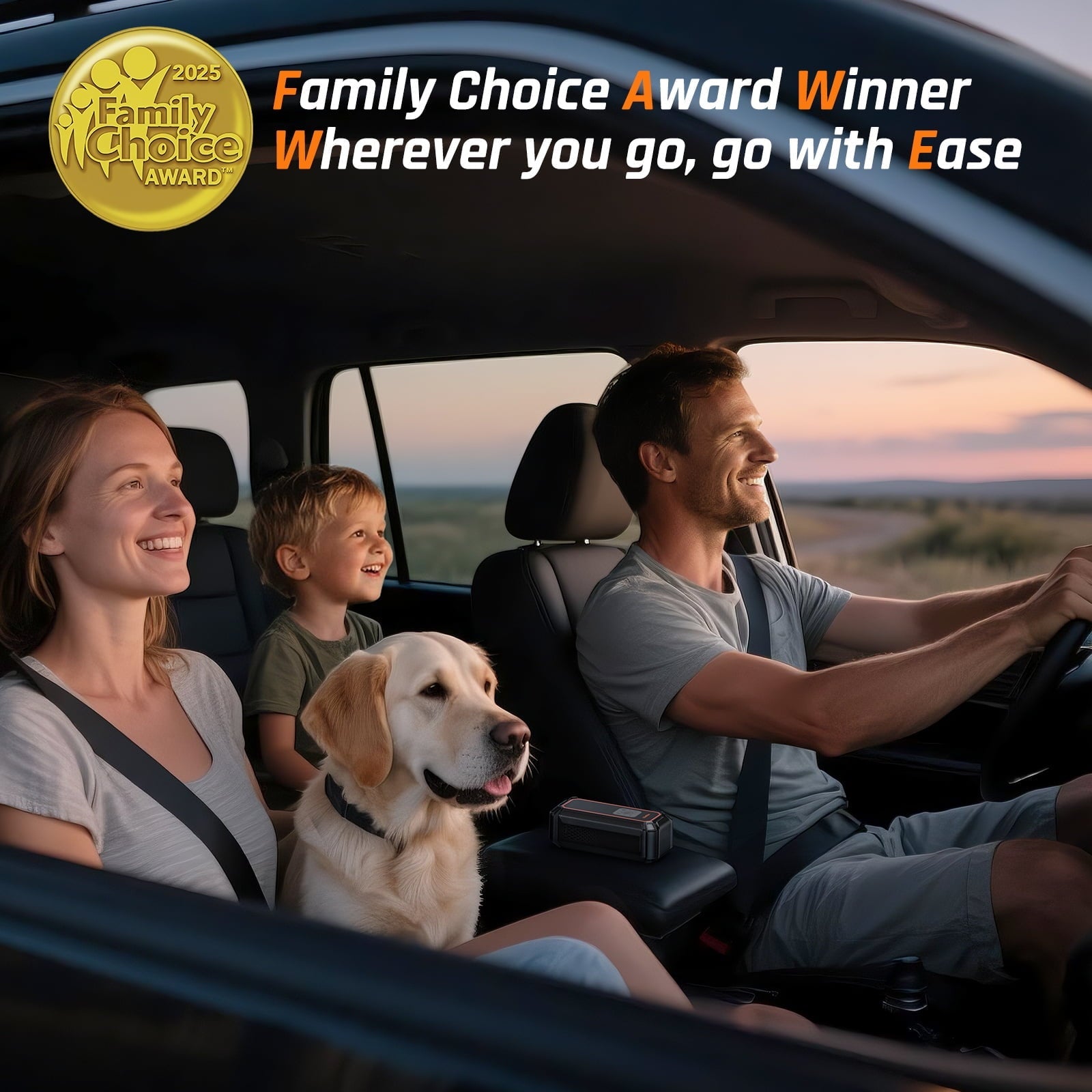 Ophanie Cordless Portable Tire Inflator - 160 Psi Digital Pressure Gauge, Air Compressor for Car Tires with Automatic Shutoff, Emergency LED Light, Compact Automotive Pump