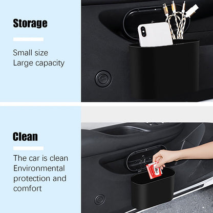 Puntoco Special Offers Clearance Car Trash Can Car Chair Back Car Door Hanging Storage Box Multi-Function Garbage Bag Black