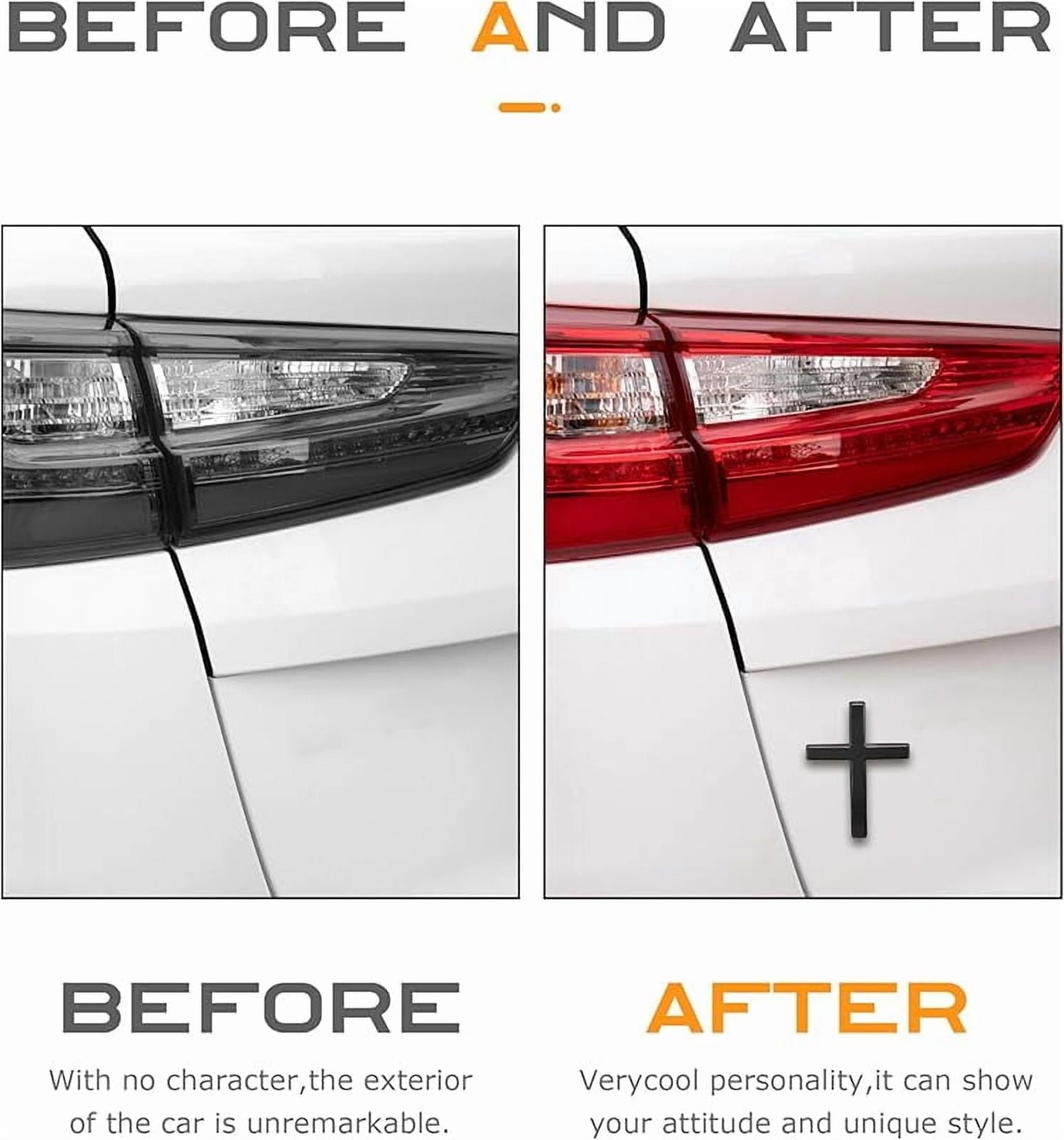 Christian Cross Exterior Car Decal - Versatile Decor Sticker for All Vehicles (Cars/SUVs/Motorcycles)