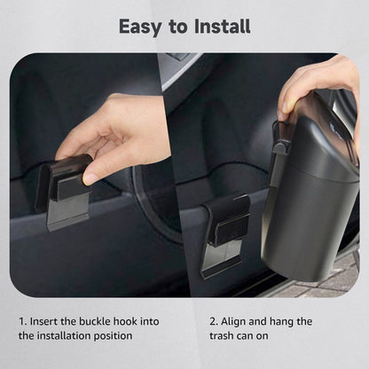 Car Trash Can Bin with Lid, Vehicle Trash Can with Trash Bags, Waterproof Mini Garbage Organizer, Leakproof Small Dustbin, Automotive Garbage Container for Car Home Office