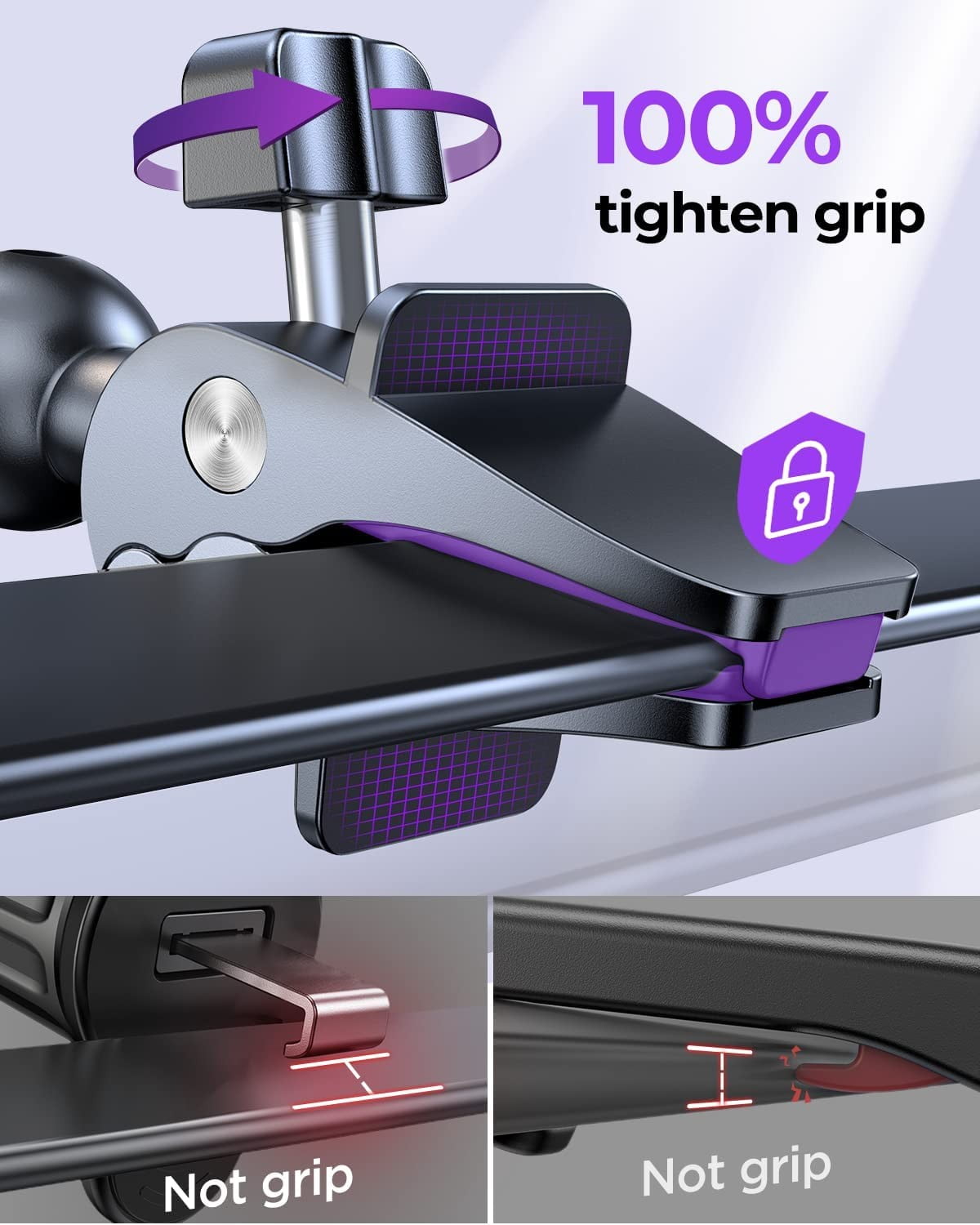 JOYROOM Car Phone Holder, Air Vent Car Mount Hands Free Automobile Clamp Phone Holder for Car, Fit for iPhone Samsung All Smartphones with Thick Case