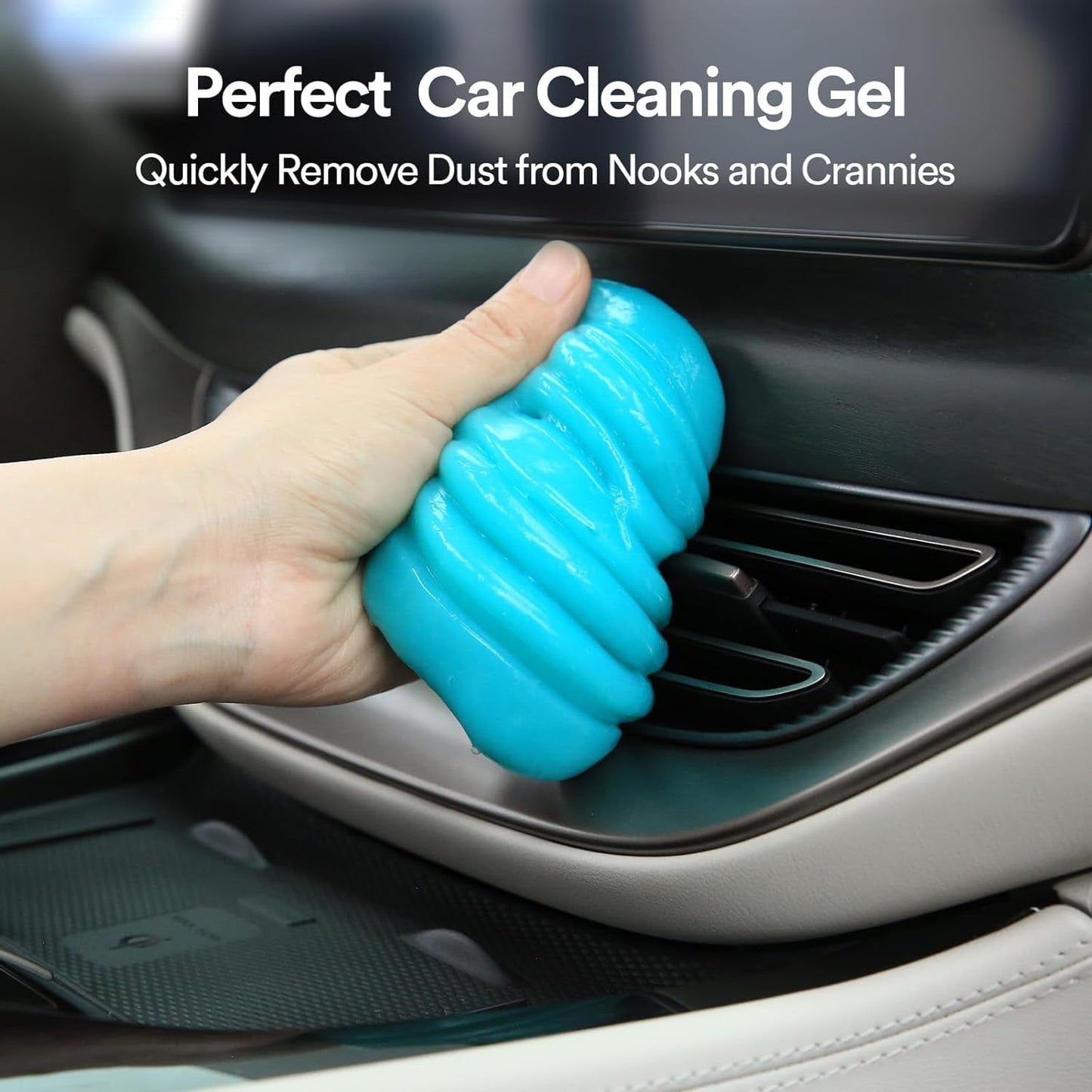 Car Cleaning Gel Clean Putty Interior Cleaner Slime Auto Detail Tools Kit Supplies Car Accessories Stocking Stuffers Gifts for Men Women White Elephant Gifts Adults Teens Christmas（160g）