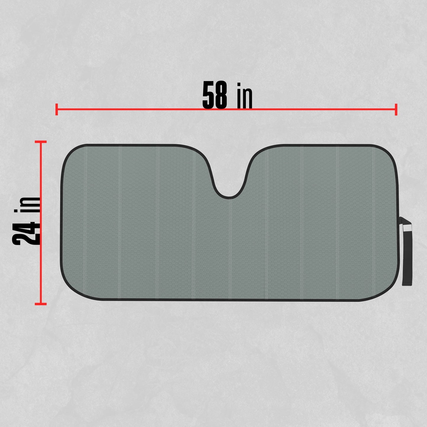 Motor Trend Front Windshield Sun shade - Accordion Folding Auto Sunshade for Car Truck SUV 58 x 24 Inch (Gray) - AS-311-GR_am