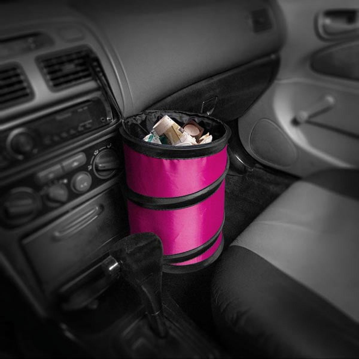 FH Group Polyethylene Small Pink Collapsible Trash Can 0.25 lb. with Air Freshener