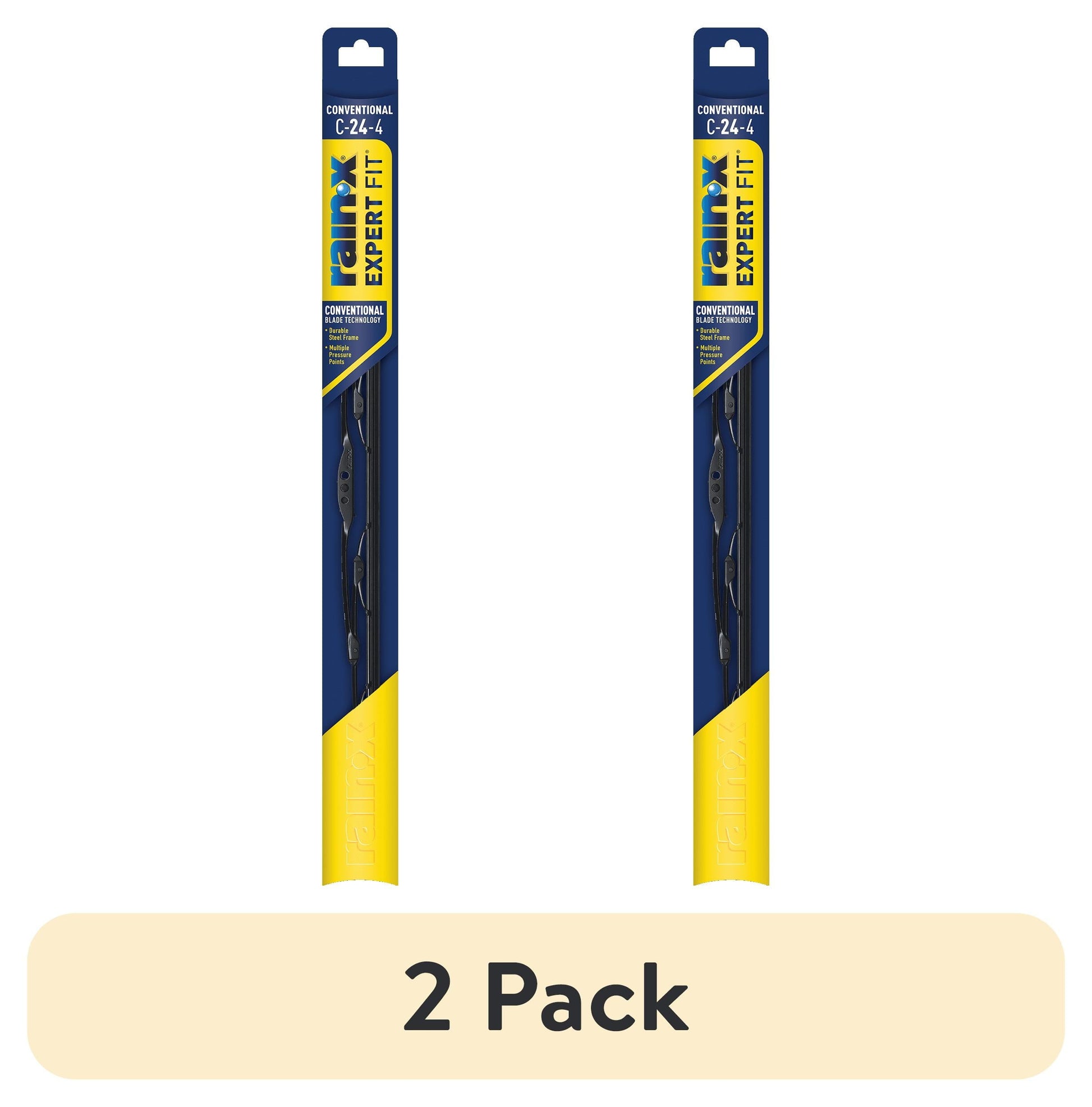 (2 pack) Rain-X Expert Fit Conventional Windshield Wiper Blade C-24 - 860024