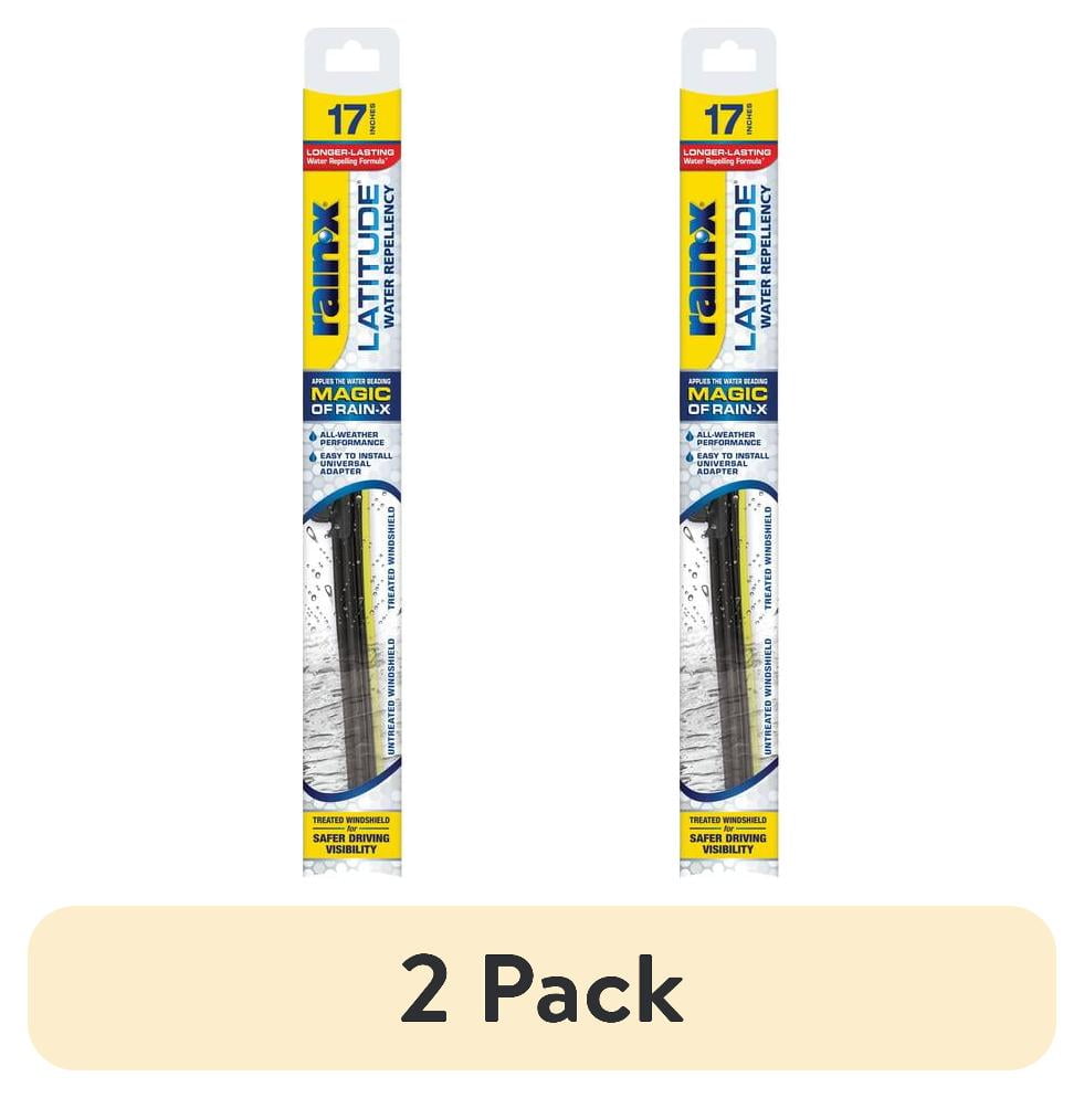 (2 pack) Rain-X Latitude Water Repellency 17" 2-IN-1 Windshield Wiper Blade