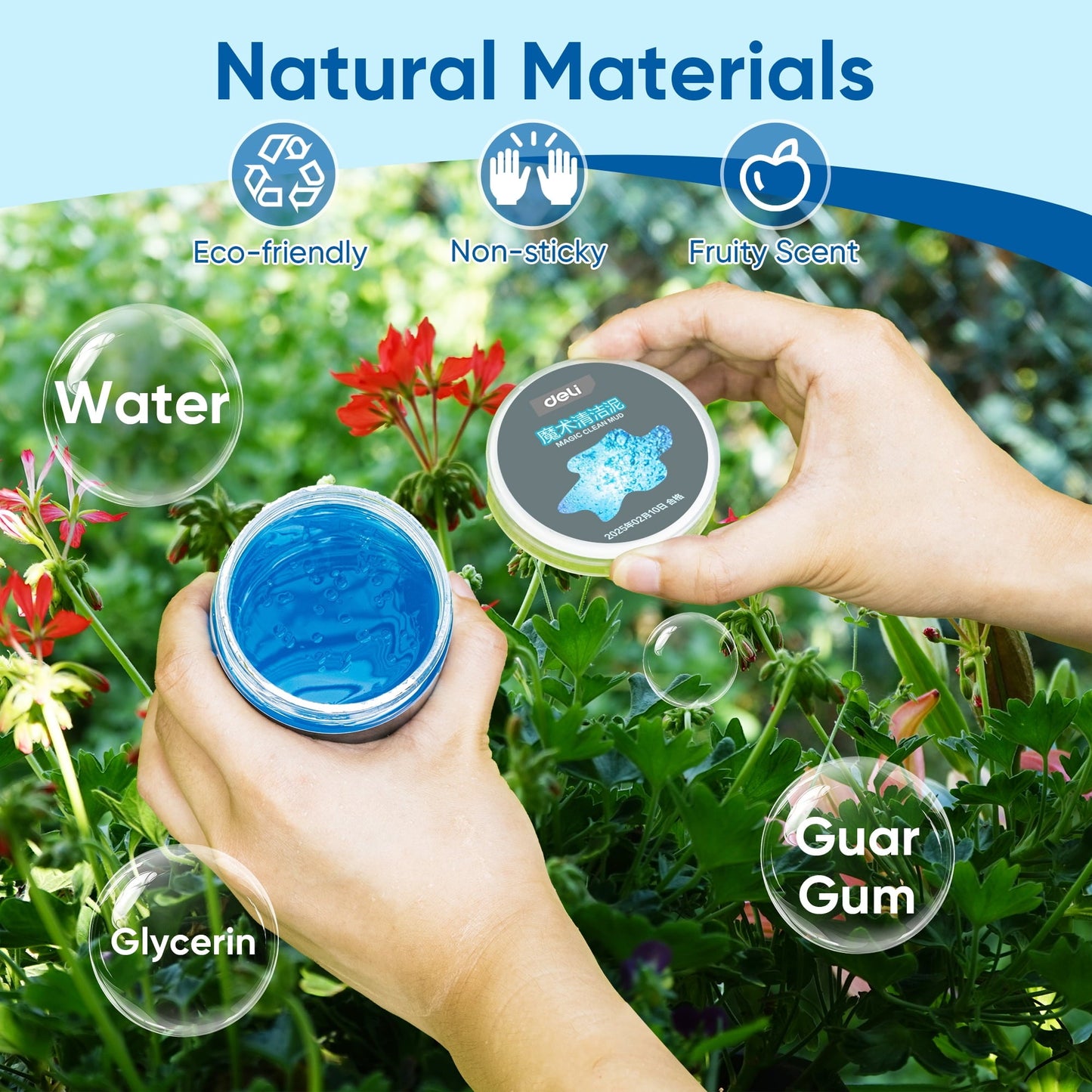 Deli 3 Pack Car Cleaning Gel Cleaning Putty, Universal Car Interior Cleaner Slime, Auto Detailing Car Interior Dust Cleaning Kit,Car Accessories Keyboard Cleaner