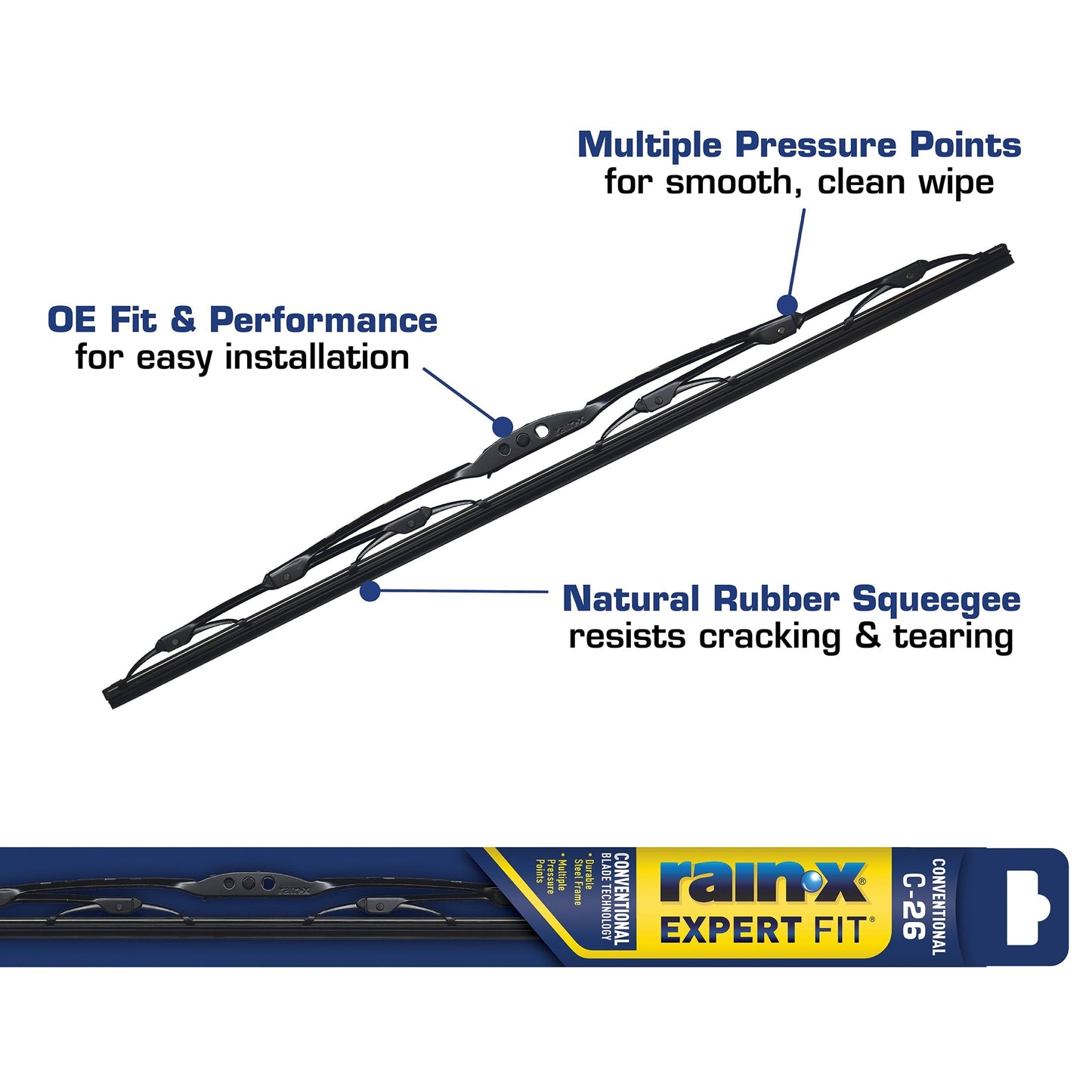 Rain-X Expert Fit Conventional Windshield Wiper Blade C-26 - 860026
