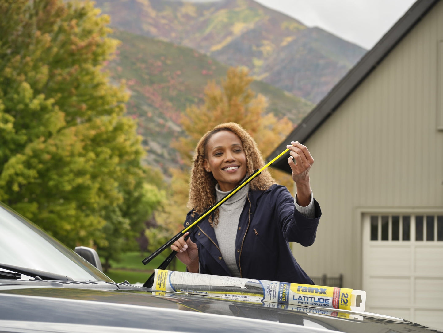 (2 pack) Rain-X Latitude Water Repellency 2-IN-1 Windshield Wiper Blade 24"