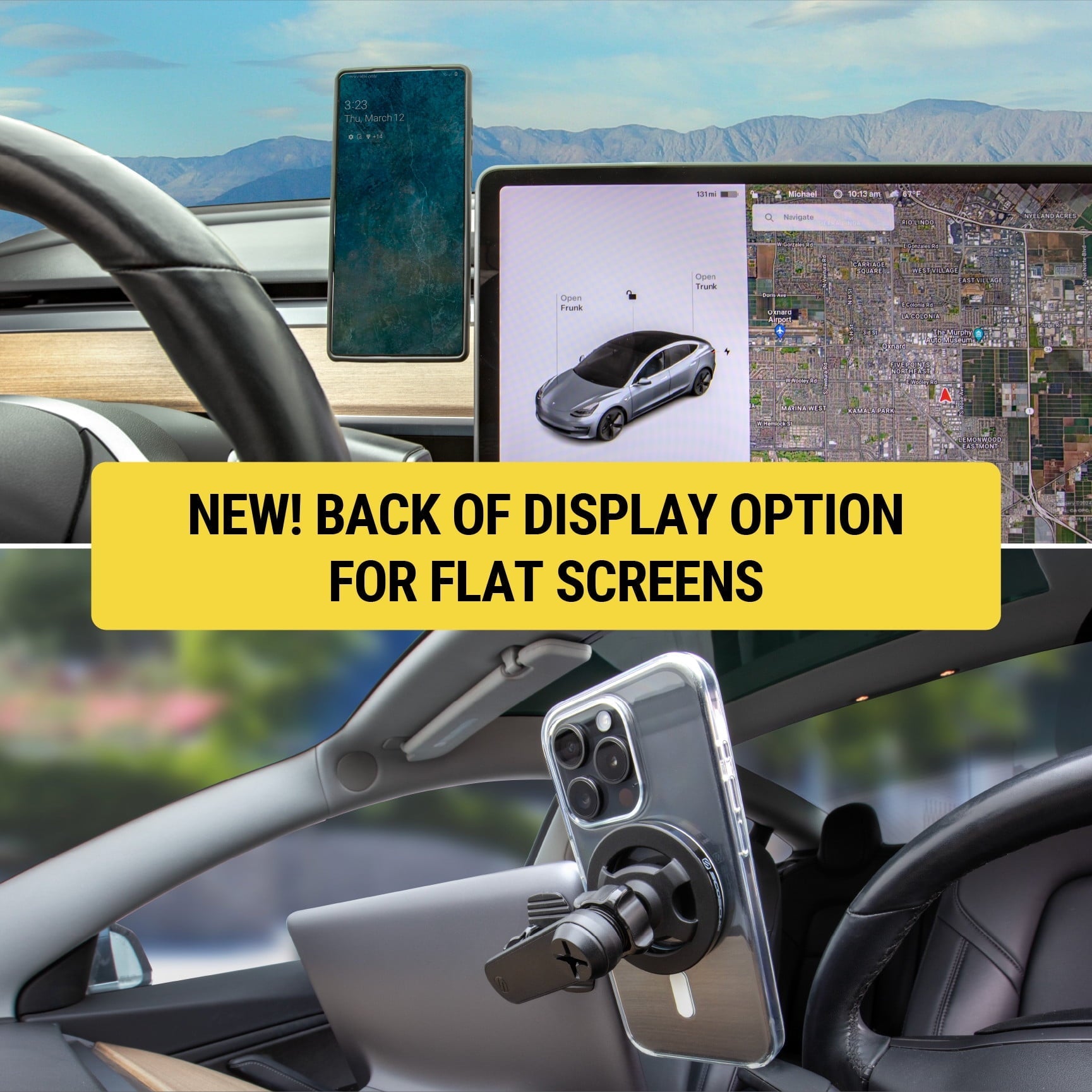 Scosche SMS1ODVR-1 MagicMount MS 5-in-1 MagSafe Car Phone Mount - Back of Screen, Dash or Vent Mount