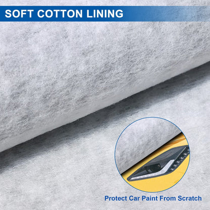 FANOTEK Car Cover Custom Fit for Ford Mustang 1982-2025, Waterproof PEVA with Soft Liner Full Cover, Outdoor Sun UV Rain Dust Protection All Weather