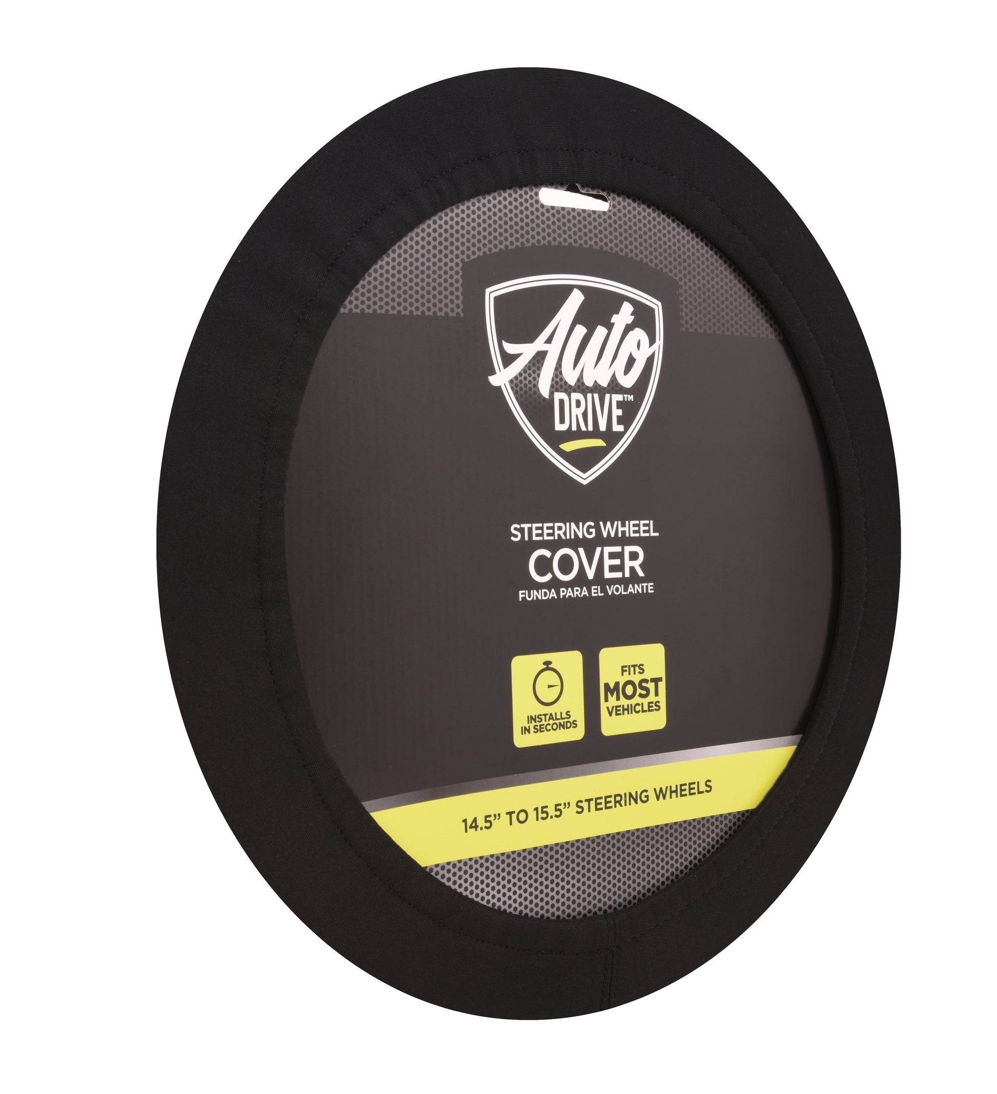 Auto Drive Universal Black Neoprene Waterproof Steering Wheel Cover, Set of 1, Fit for Cars, SUVs, Trucks