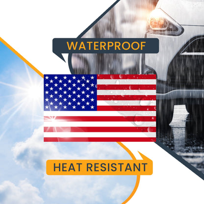 Magnet Me Up American Flag Vinyl Automotive Magnet Decal, 5x8 In, Red, White and Blue