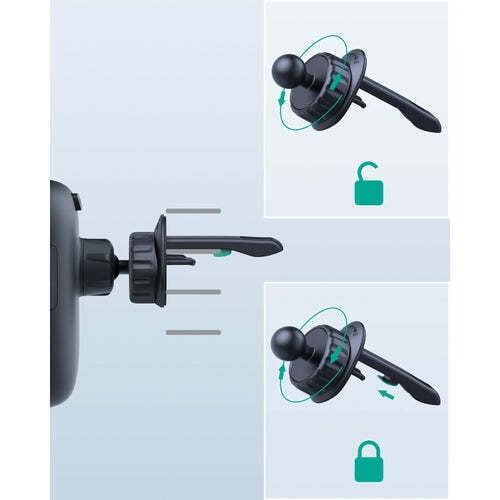 GUANDA Car Phone Holder for Air Vent, Secure Hook Clip with 360° Adjustable Mount, Compatible with iPhone, Samsung and Android Phones