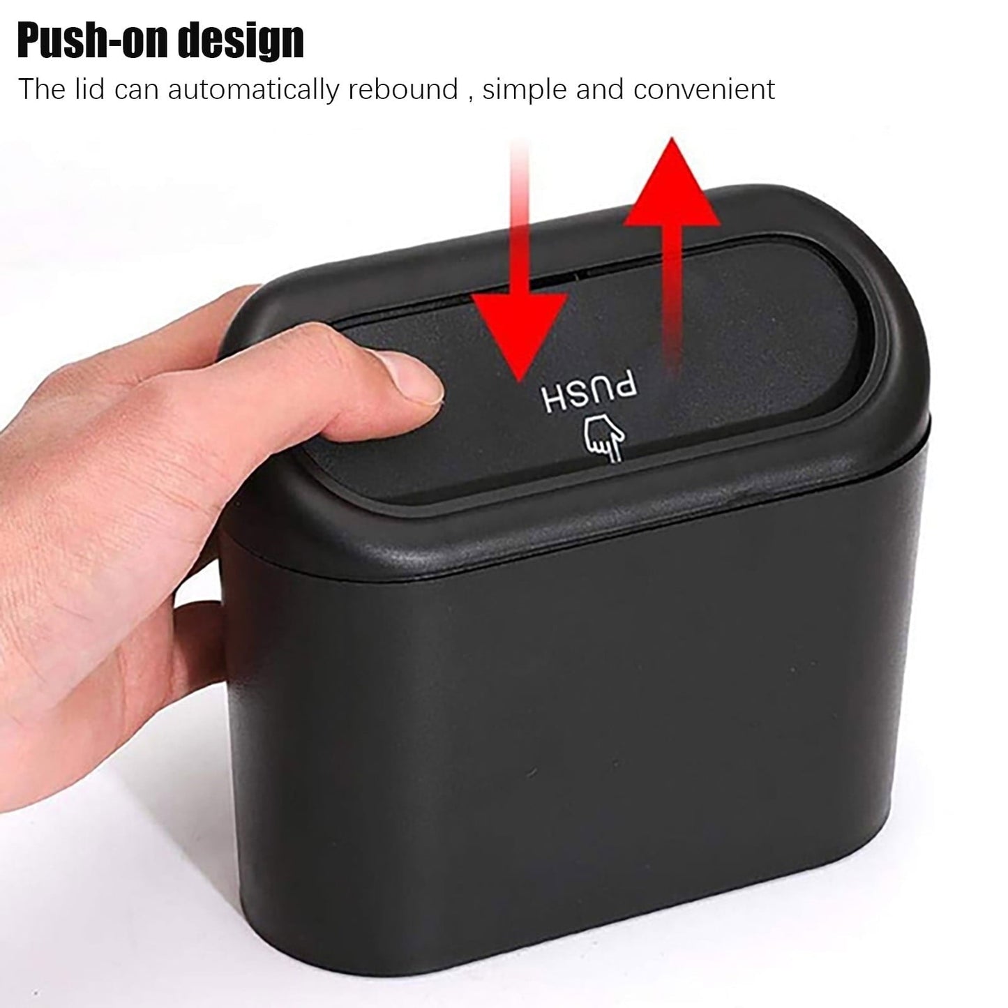 Puntoco Special Offers Clearance Car Trash Can Car Chair Back Car Door Hanging Storage Box Multi-Function Garbage Bag Black