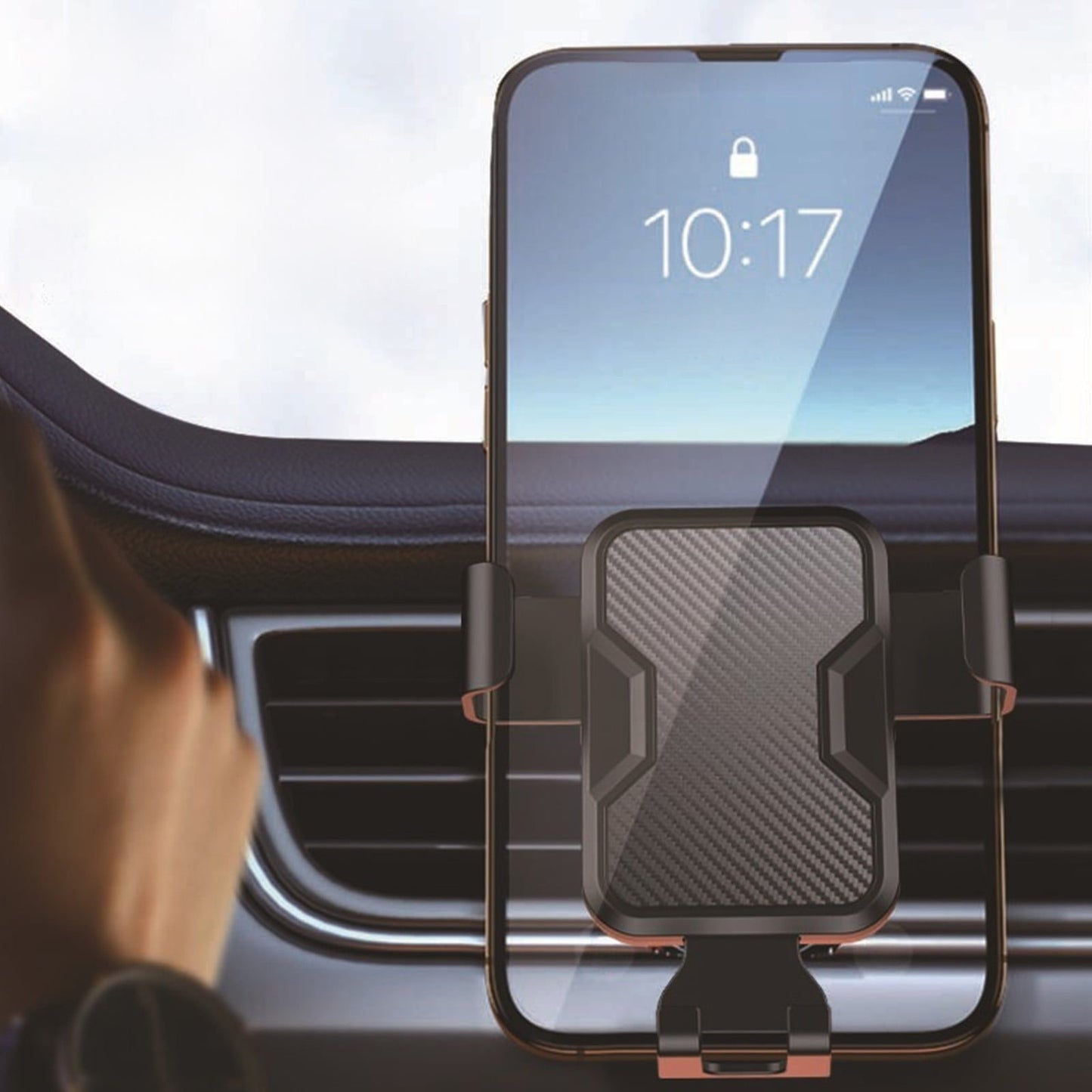 CxhicLuv Car Phone Mount, Auto Vent Bracket, 360° Rotating Stable Clamp, Car Electronic Accessories, One-Hand Operation for Drivers, Navigators