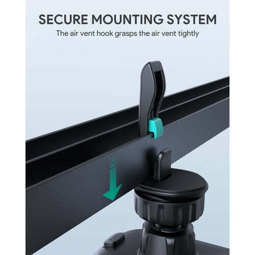 GUANDA Car Phone Holder for Air Vent, Secure Hook Clip with 360° Adjustable Mount, Compatible with iPhone, Samsung and Android Phones