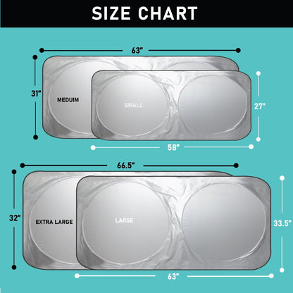 FH Group Dancing Bears Car Windshield Sun Shade, UV Coating Designed to Block the Sun's Rays, Keep Car Cool and Protected - Gray Small