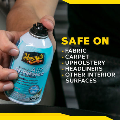 Meguiar's Whole Car Air Re-Fresher Odor Eliminator Mist, New Car Scent, G16402, 2 oz