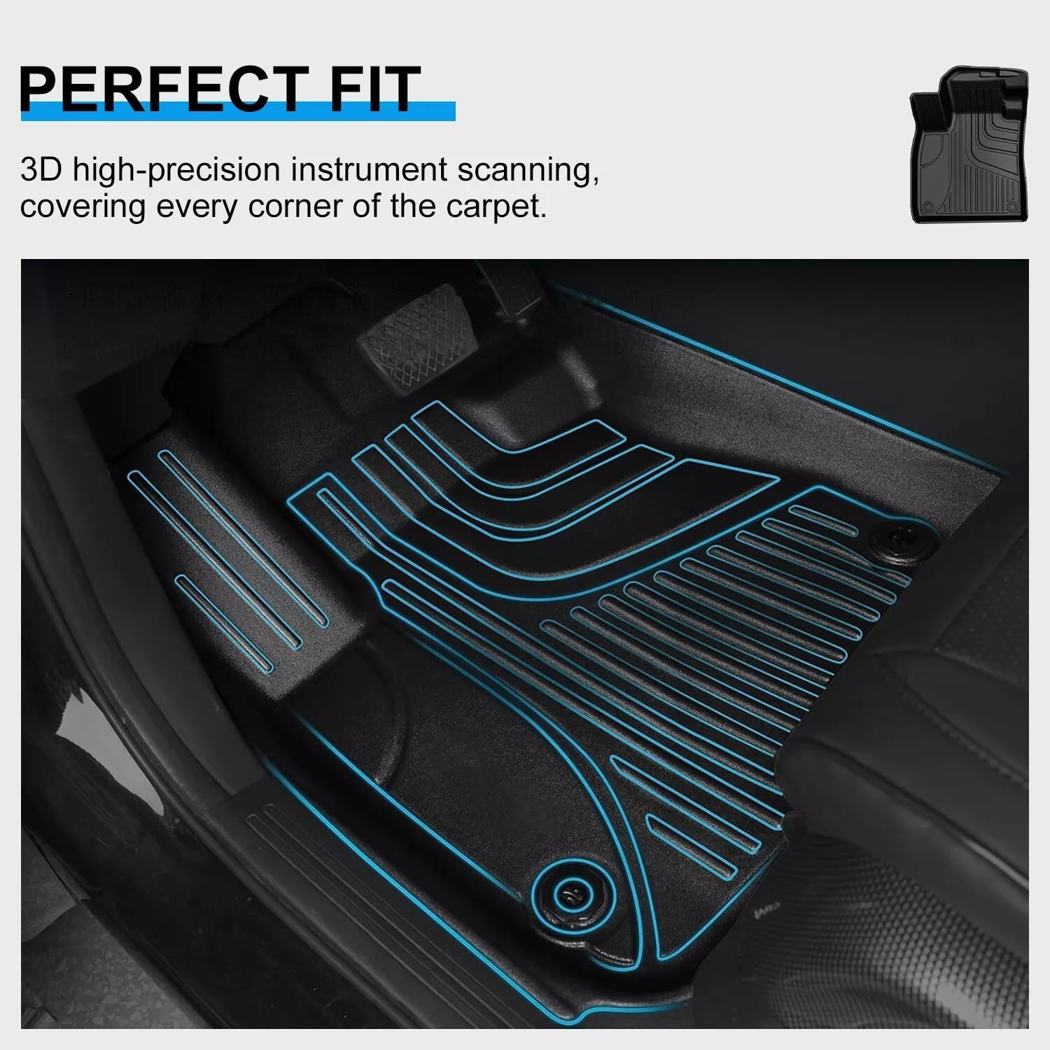 AOMSAZTO Car Floor Mats & Cargo Liner TPE Rear Trunk Mat Set For Honda Accord 2018-2022 All Weather Protection Automotive Floor Liners & Trunk Mat ,Custom Fit Car Accessories Car Mats