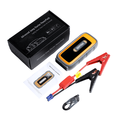 BRPOM 6000A Car Jump Starter Battery Pack, 12V Battery Booster Charger for Gas and Diesel Engines-Motorcycle, Car, SUV, PICK-UP, Truck, Quick Start Dead Battery, Multi-functional Flashlight