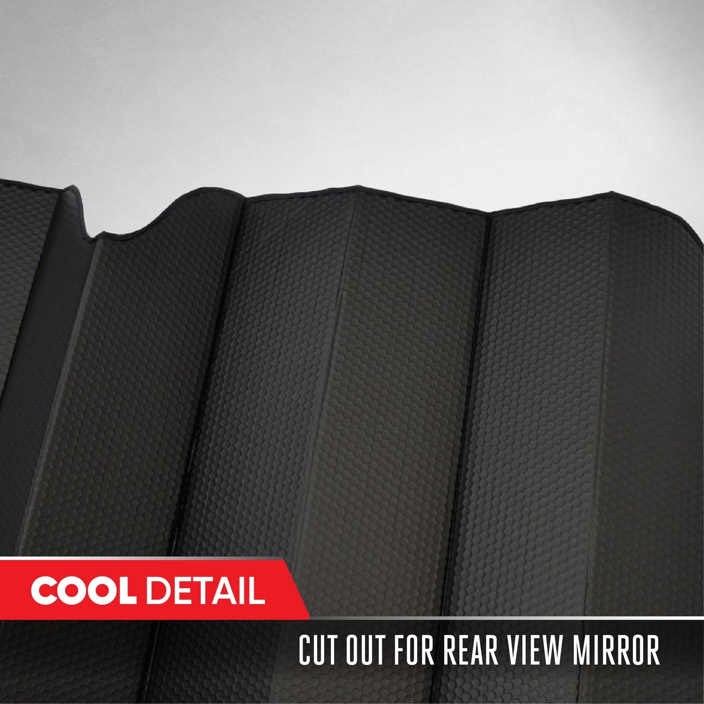 Motor Trend Windshield Sunshade for Car Truck & SUV, Black - Folding Car Sun Shade for Front Window, Auto Sun Visor Heat Protection, Car Sunscreen Blocks UV Rays and Keeps Vehicle Cool (58 x 24 Inch)