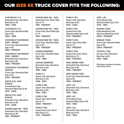 Budge Industries Ultra Truck Cover - Standard UV and Dirt Protection for Trucks (Multiple Sizes)