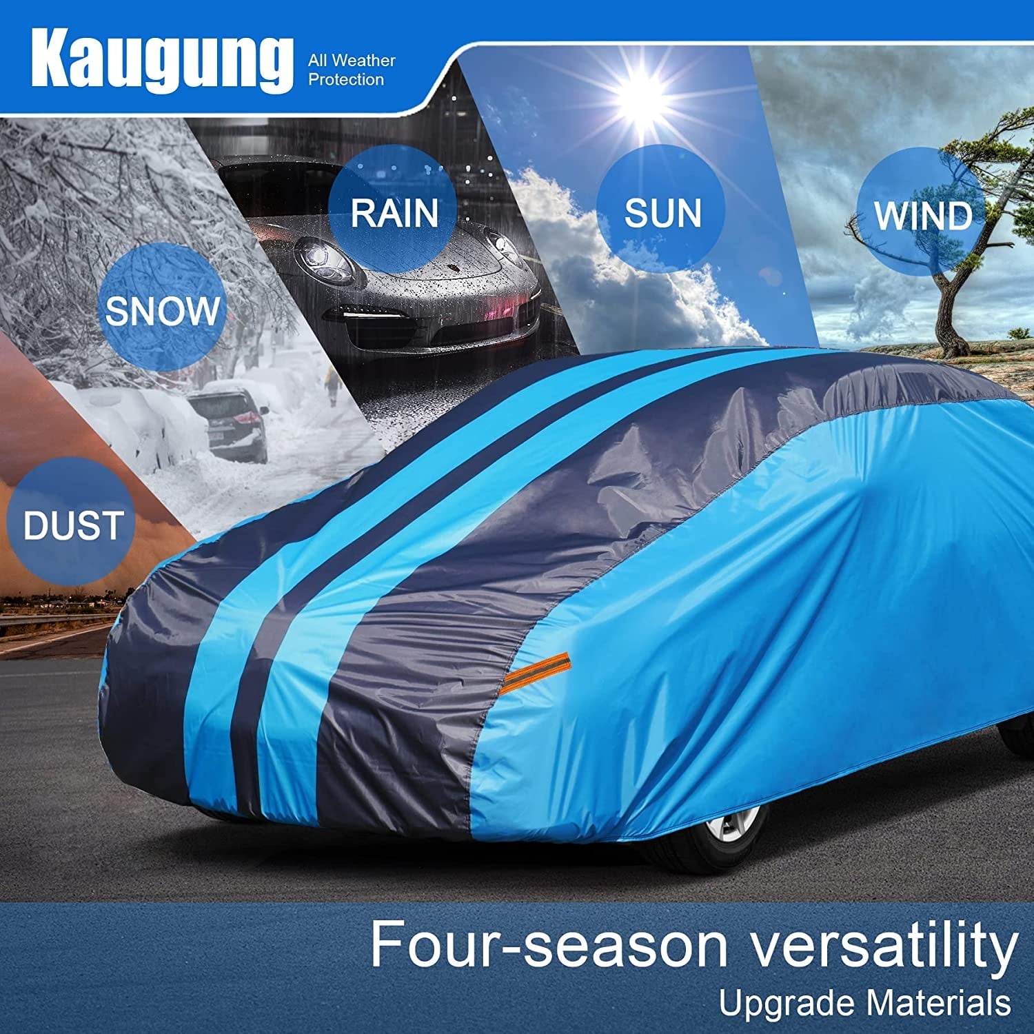 Car Cover Waterproof Custom Fit Toyota RAV4 (2005-2025), Full Exterior Cover for Automobiles Lightweight Resistant Outdoor Sun UV Rain Dust Snow Wind Protection.