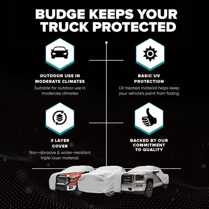 Budge Industries Ultra Truck Cover - Standard UV and Dirt Protection for Trucks (Multiple Sizes)