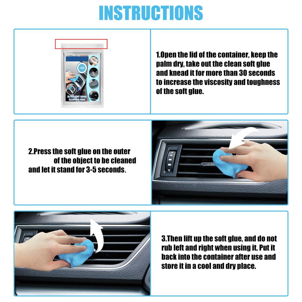 Car Cleaning Gel, Car Cleaning Putty Car Interior Cleaner Slime Car Cleaning Kit Auto Detailing Tools Car Cleaning Supplies Car Accessories Car Gifts for Men Women