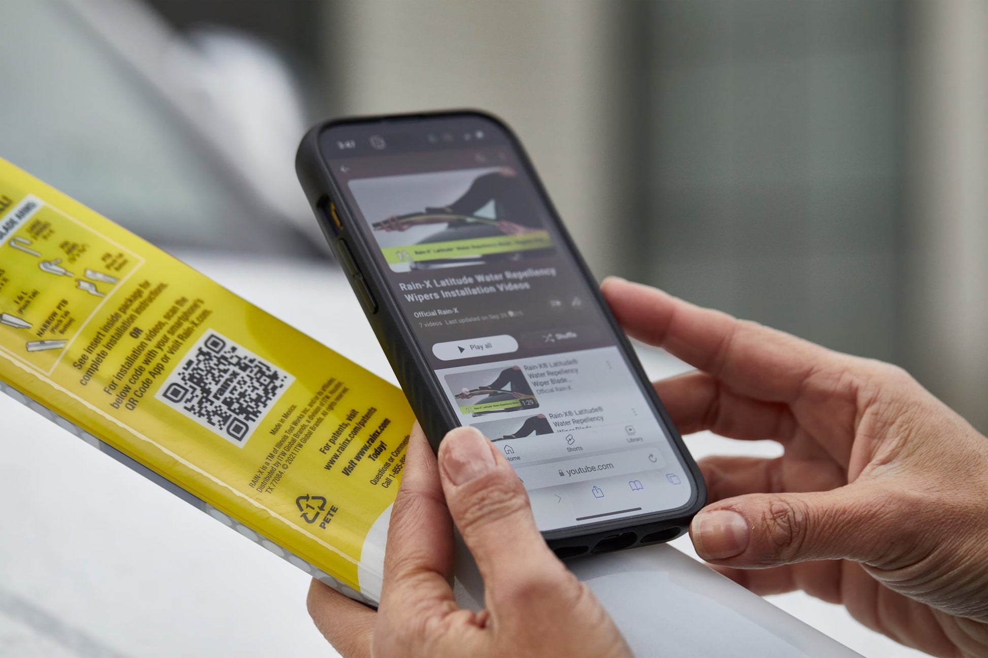 (2 pack) Rain-X Latitude Water Repellency 15" 2-in-1 Windshield Wiper Blade