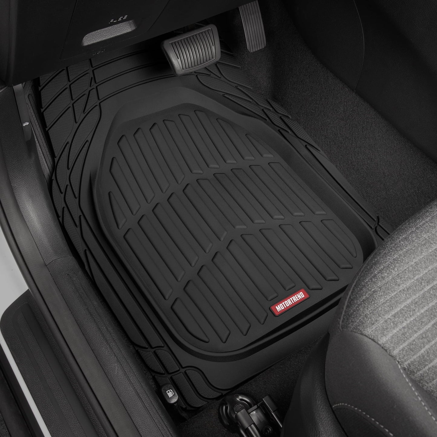 Motor Trend FlexTough Contour Deep Dish Heavy Duty Rubber Floor Mats for Car SUV Truck & Van - All Weather Protection (Deep Dish 2)