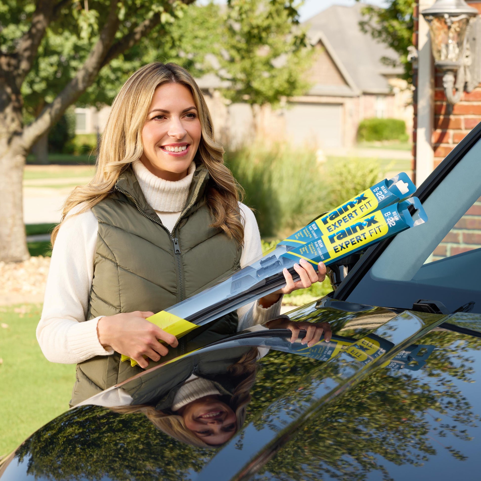 Rain-X Expert Fit Beam 20" Windshield Wiper Blade, Premium Wipers for Streak-Free, All-Weather Performance