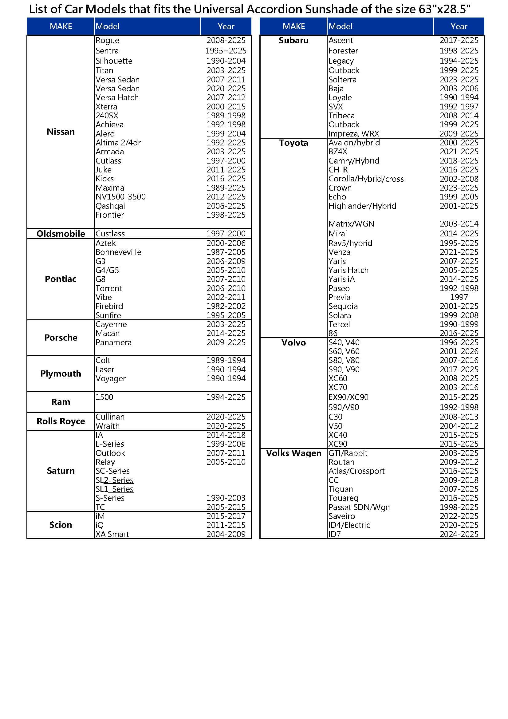 Auto Drive Heavy-Duty Silver Accordion Sunshade 1 Pack, 63'' x 28.5''