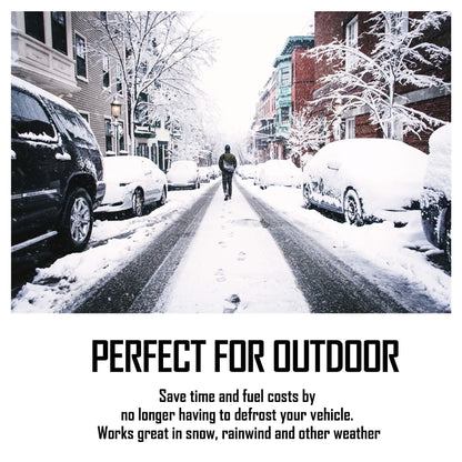 Whiteleopard Car Windshield Snow Ice Cover with 4 Layers Protection, Windshield Cover with Magnetic Edges Used for Protection, Rain and Sun