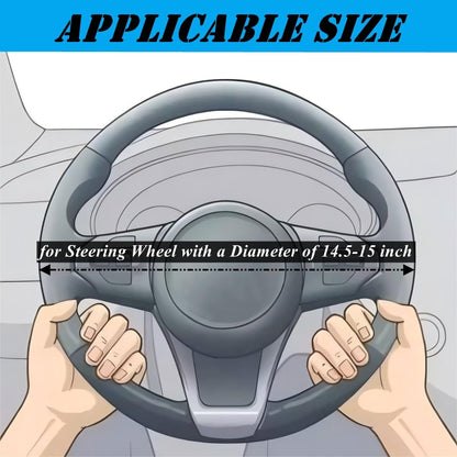 Fluffy Steering Wheel Cover, Universal 15 Inch Colorful Rhinestones Car Steering Wheel Cover, Sparkly Crystal Diamond Steering Wheel Protector for Women Girls,Purple