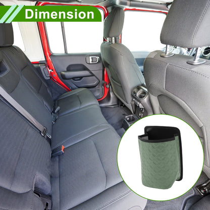 Unique Bargains Car Trash Can With Lanyard Hanging Front Rear Seats Trash Bin 1 Pc Green
