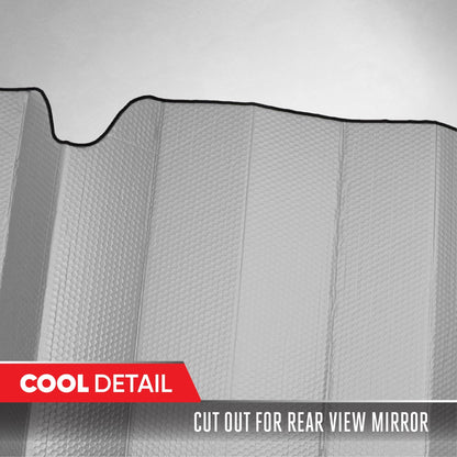 Motor Trend Front Windshield Sun shade - Accordion Folding Auto Sunshade for Car Truck SUV 58 x 24 Inch (Gray) - AS-311-GR_am