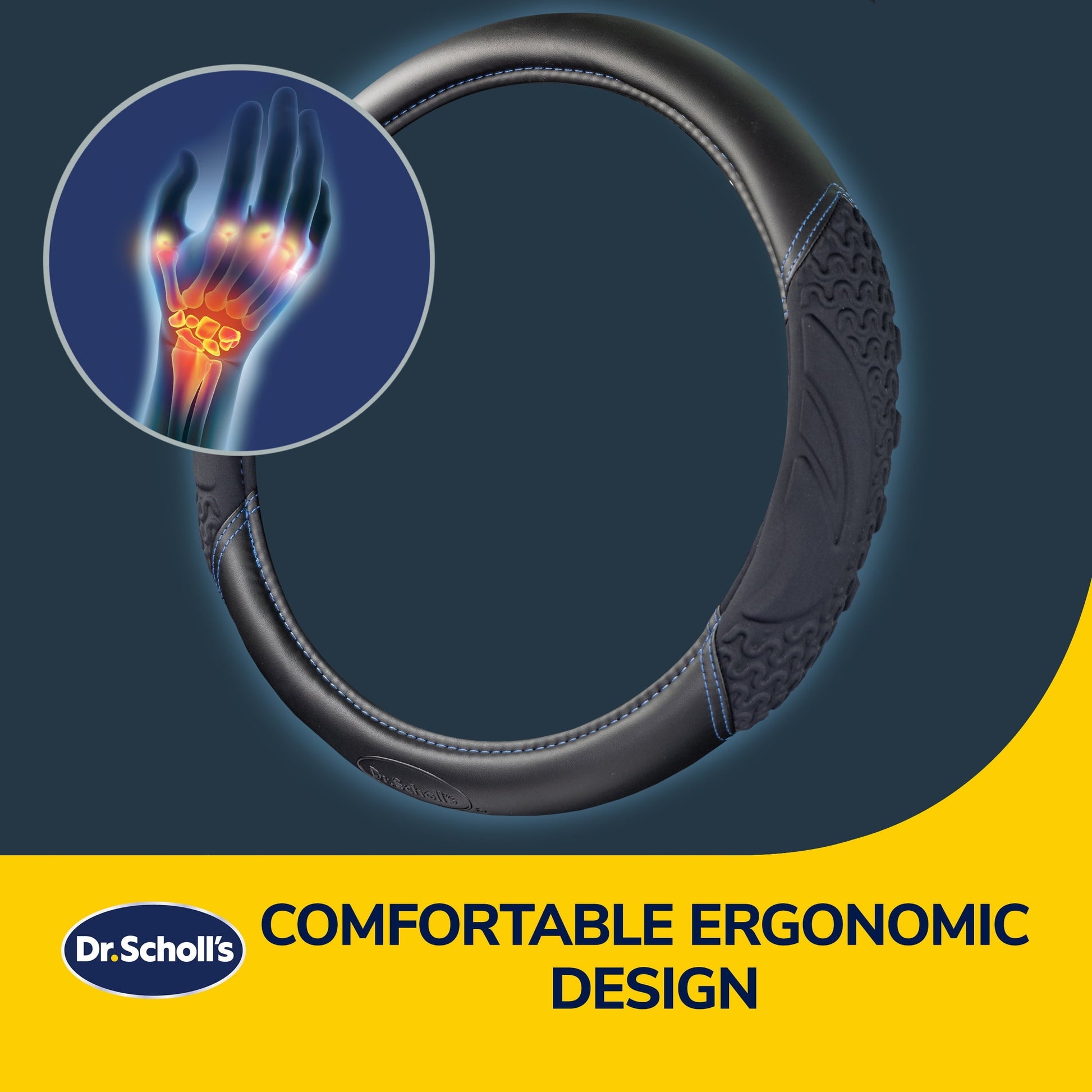 Dr. Scholl's Gel Infused Memory Foam Steering Wheel Cover