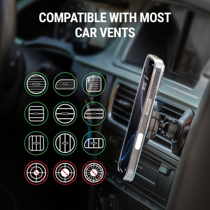 Scosche SMS2ODVR-SP MagicMount MS 5-in-1 MagSafe Car Phone Mount - Back of Screen, Dash or Vent Mount