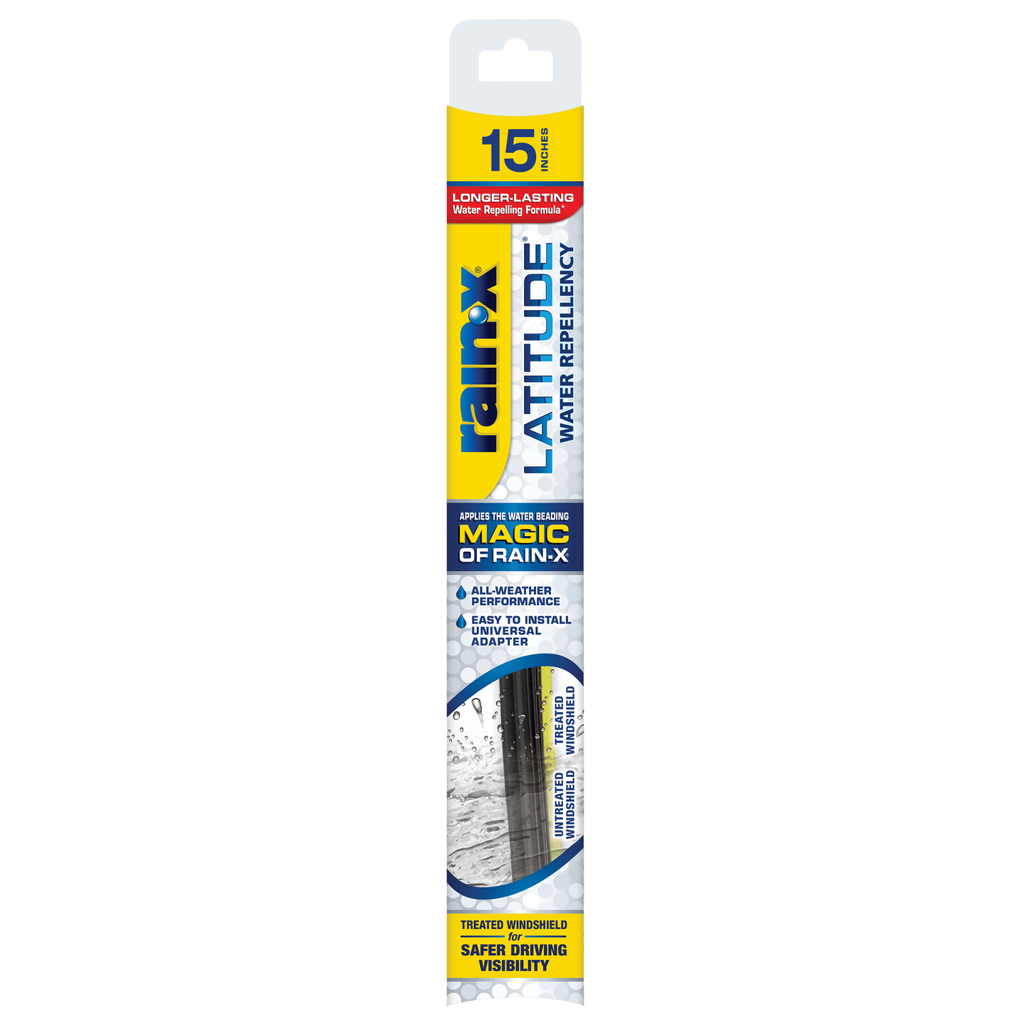 (2 pack) Rain-X Latitude Water Repellency 15" 2-in-1 Windshield Wiper Blade