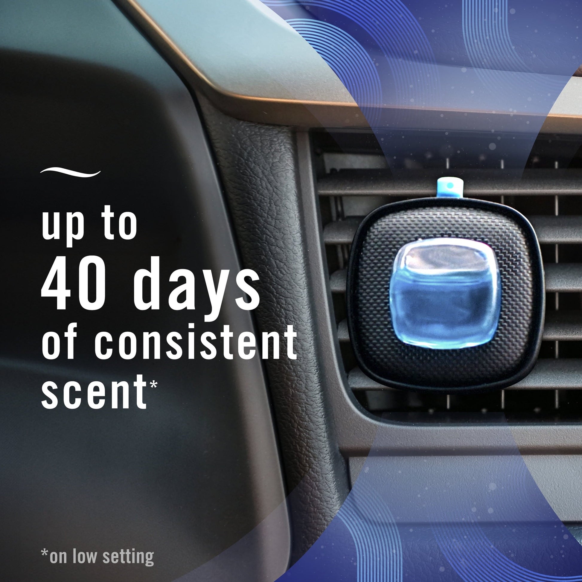 Febreze AUTO Car Air Freshener, Odor-Fighting Car Vent Clip, New Car, 2 Count