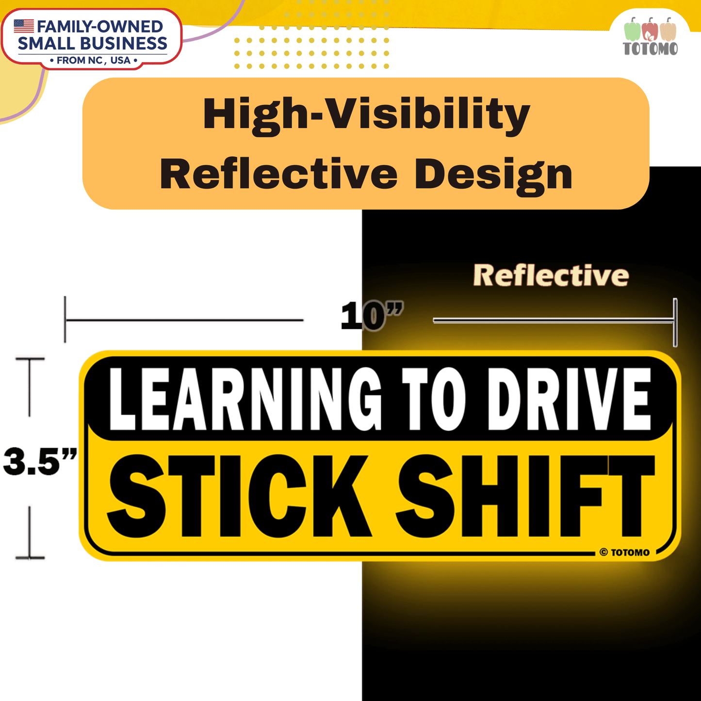 Learning Stick Shift Manual Transmission Car Bumper Magnet Sticker Sign New Student Driver
