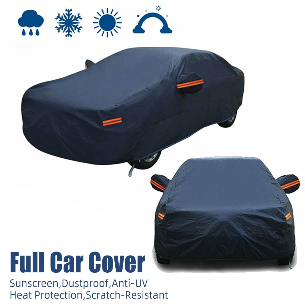 JLLOM Car Cover Heavy Duty Waterproof Full Car Cover All Weather Protection Outdoor Indoor Use UV Dustproof for Auto SUV Sedan