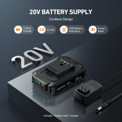 AstroAI Cordless Tire Inflator Portable Air Compressor Electric Pump, 160PSI Handheld Air Pump with 20V Rechargeable Battery Auto Shutoff, Digital Pressure Gauge for Cars Tires, for Gift, Green