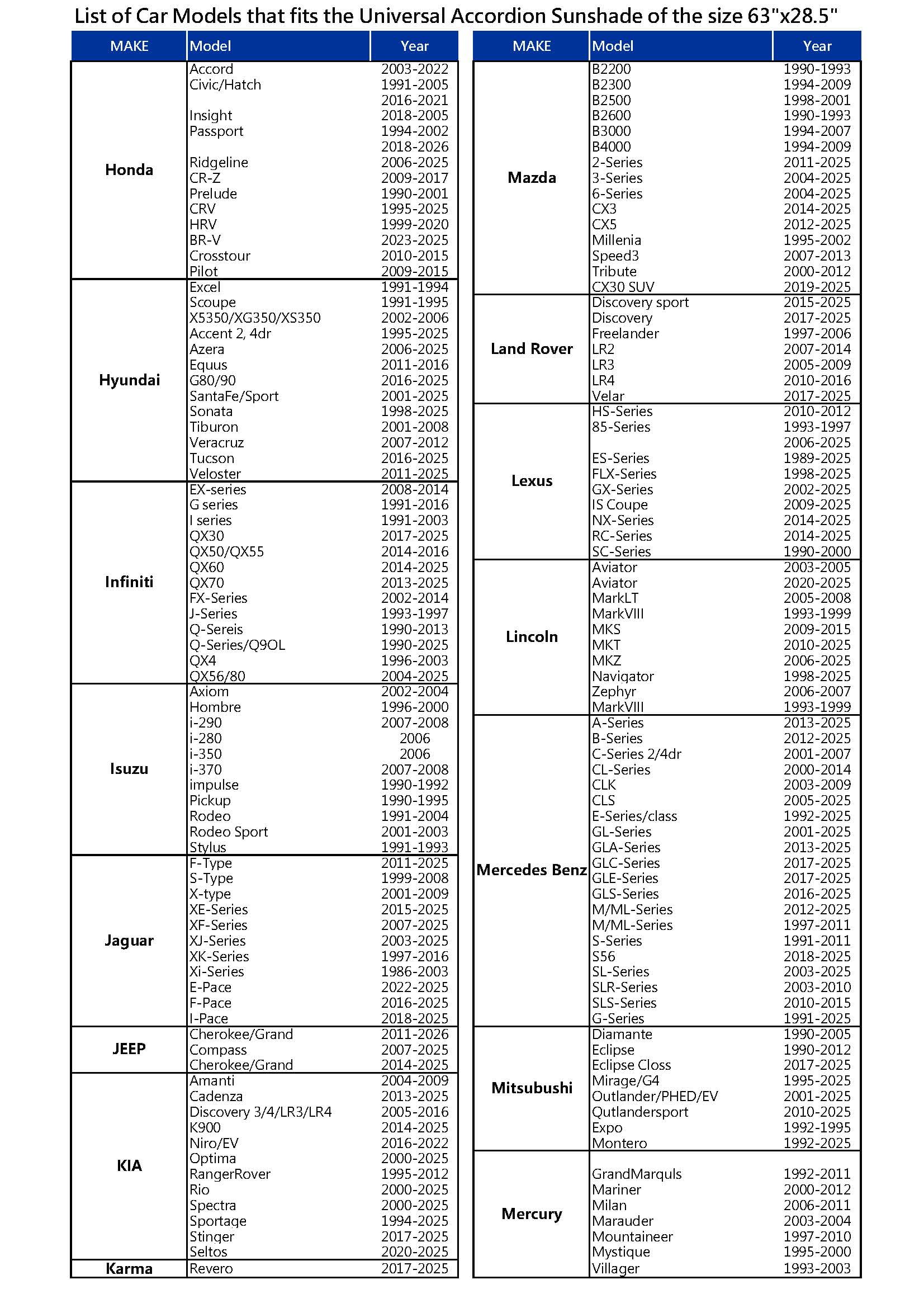 Auto Drive Heavy-Duty Silver Accordion Sunshade 1 Pack, 63'' x 28.5''