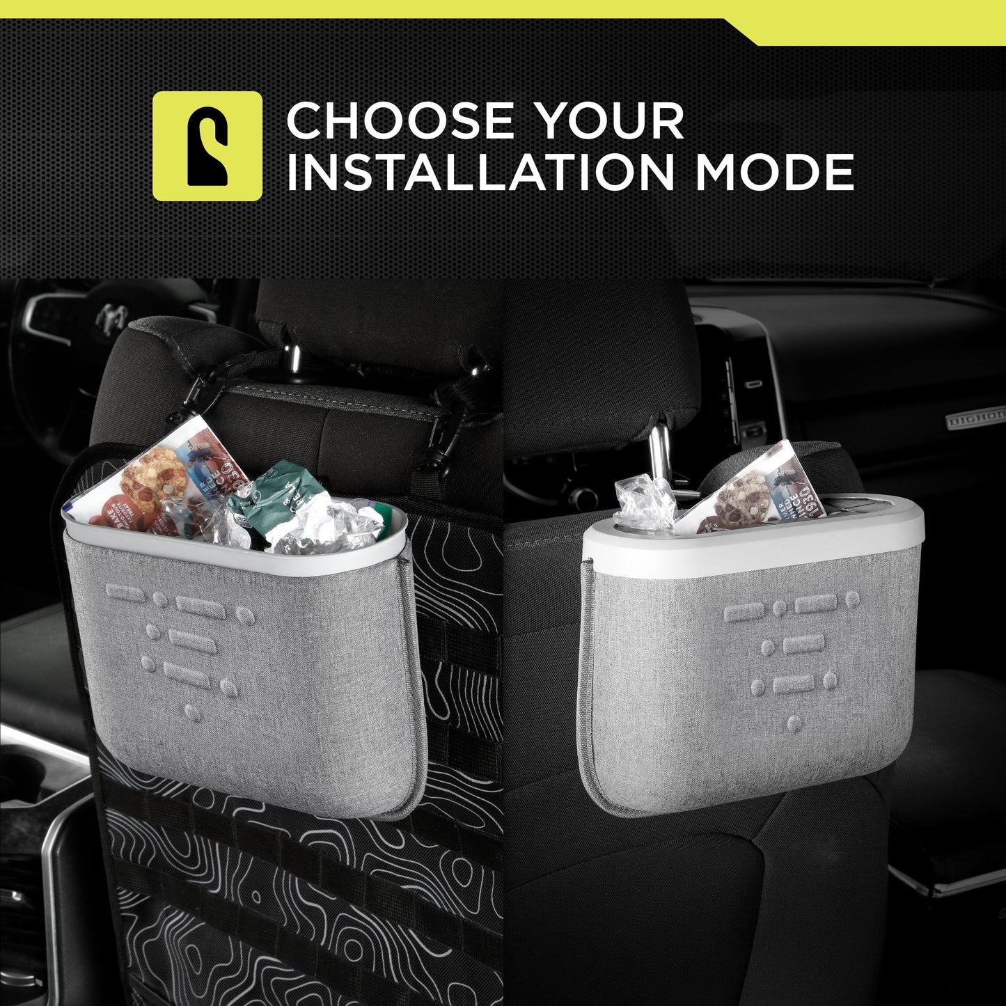 Auto Drive MOLLE Strap Compatible Trash Can, Universal, AZ533782